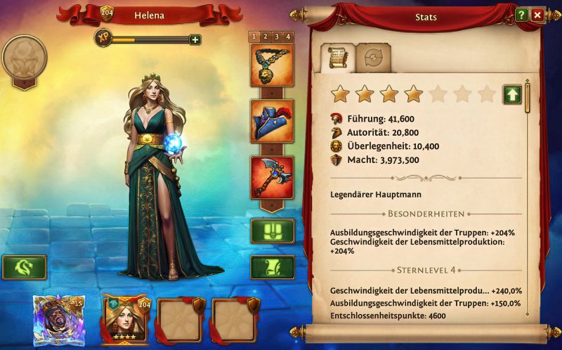 Helena mit Ausrüstung Helena mit Ausrüstung